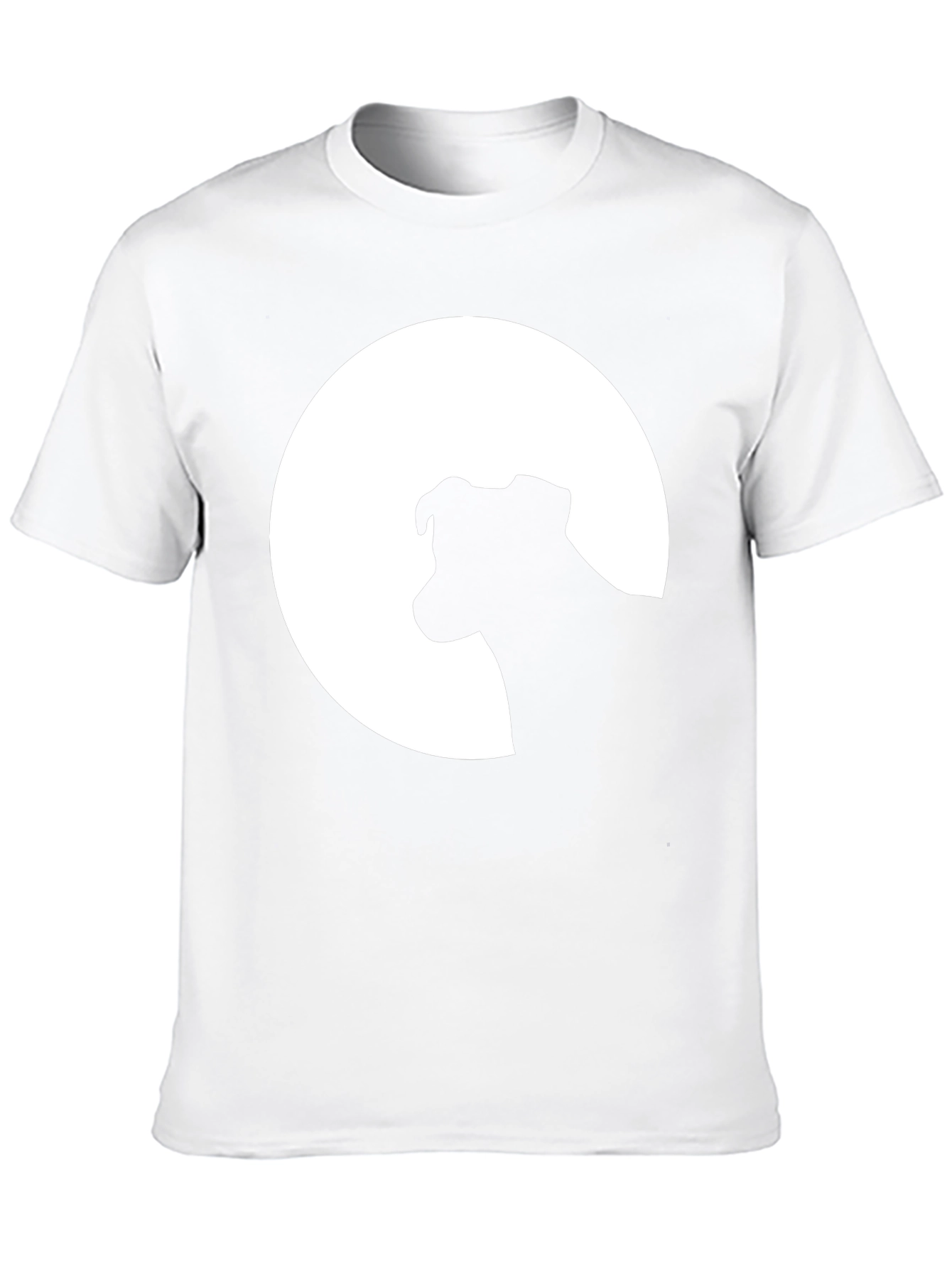 Dog Silhouette Moon Graphic Tee - Black Unisex Shirt