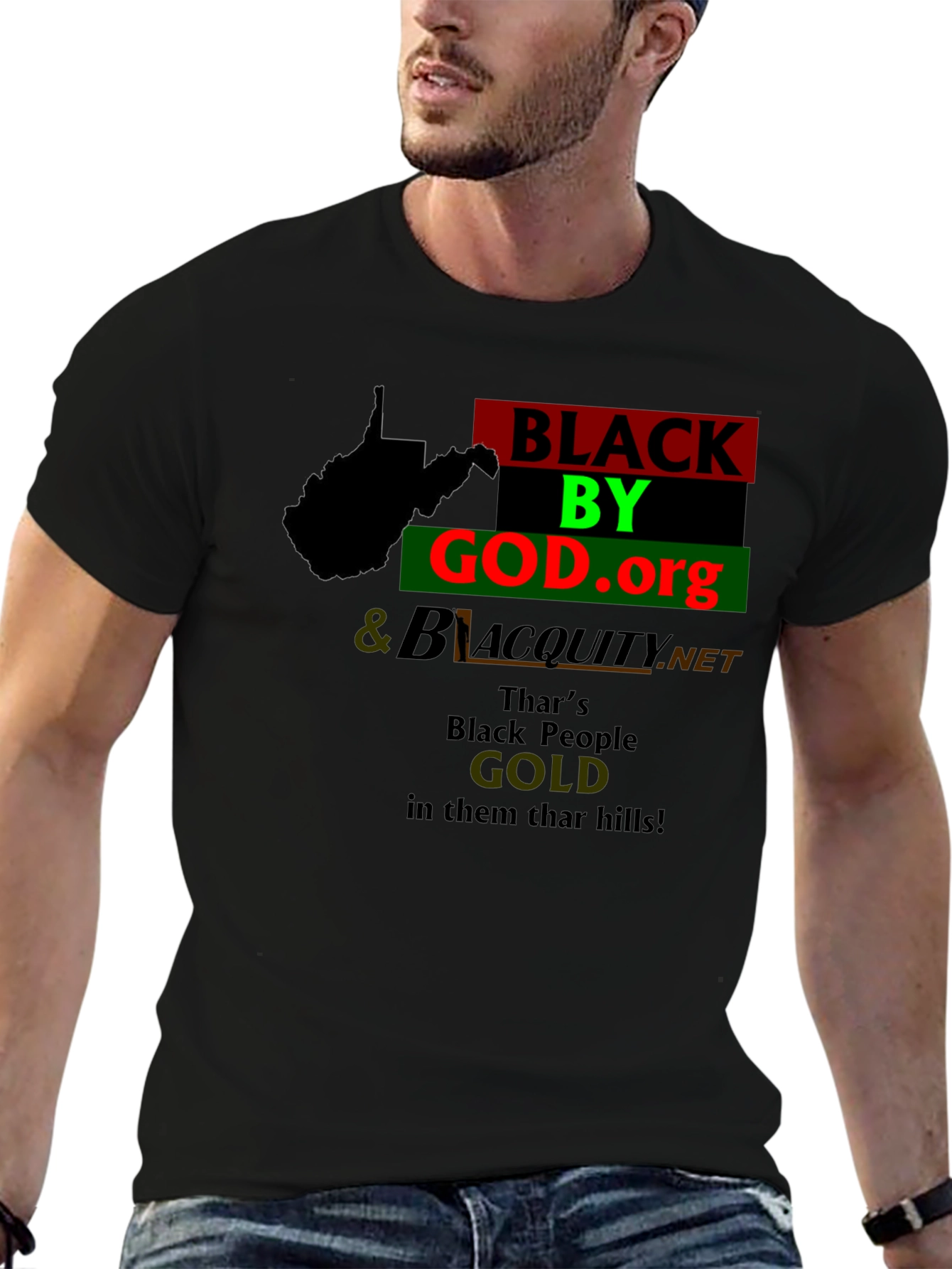West Virginia Black By God T-Shirt