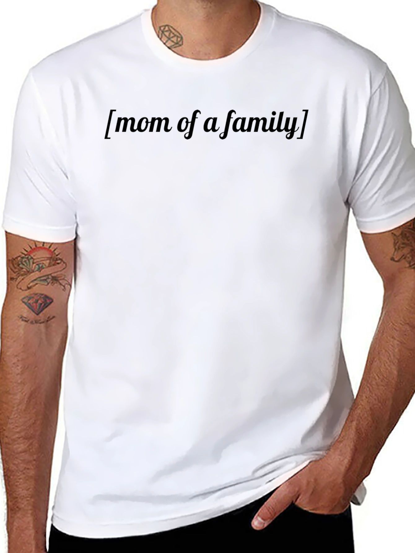 Mom of a Family Black T-Shirt