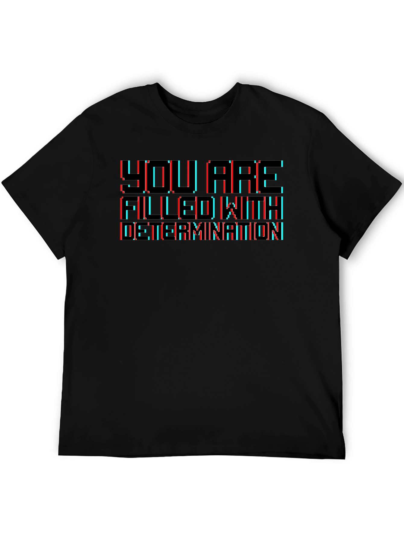 Determination Graphic T-Shirt - Retro Gaming Style