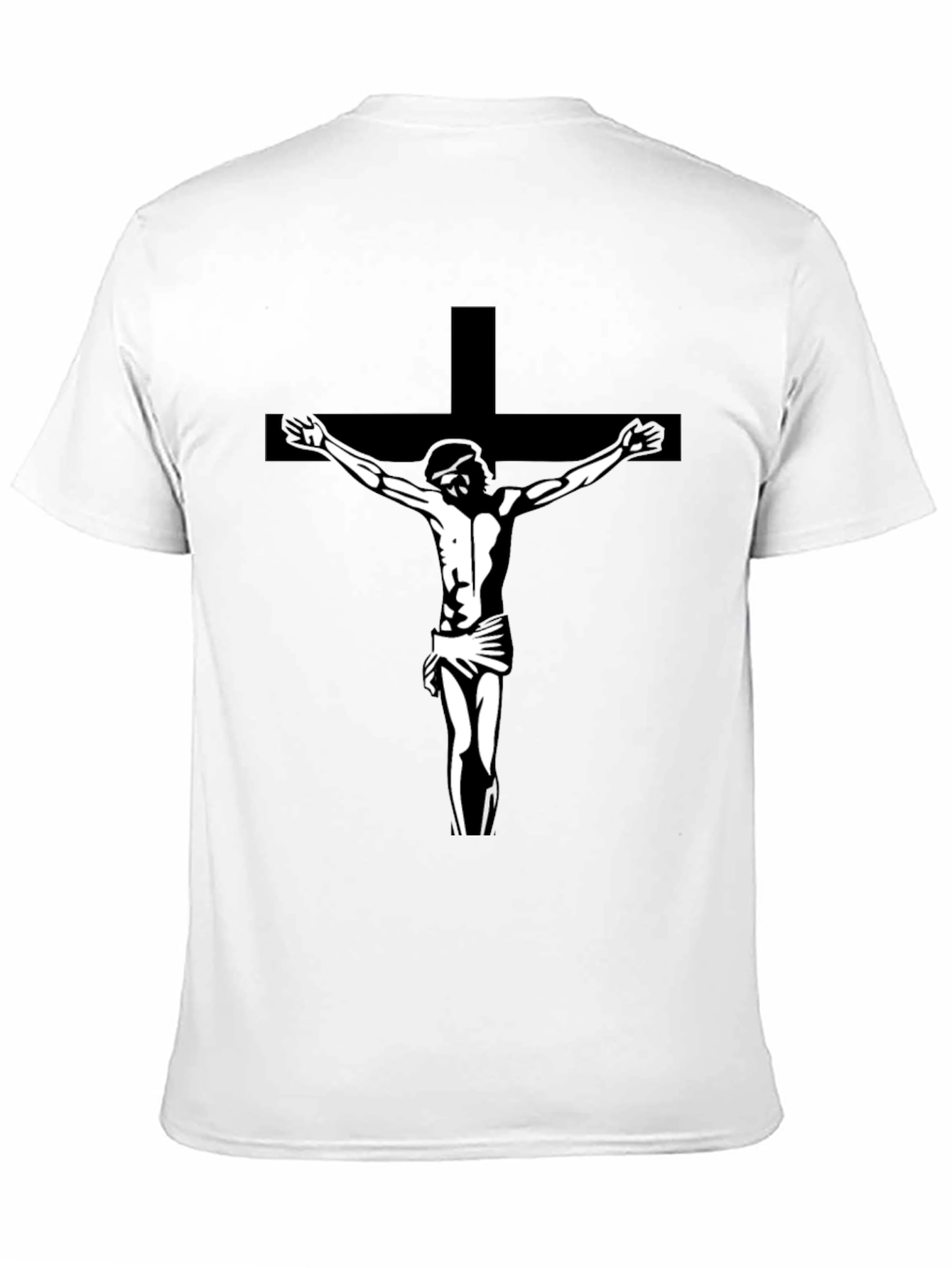 Jesus on Cross Graphic Tee - Black