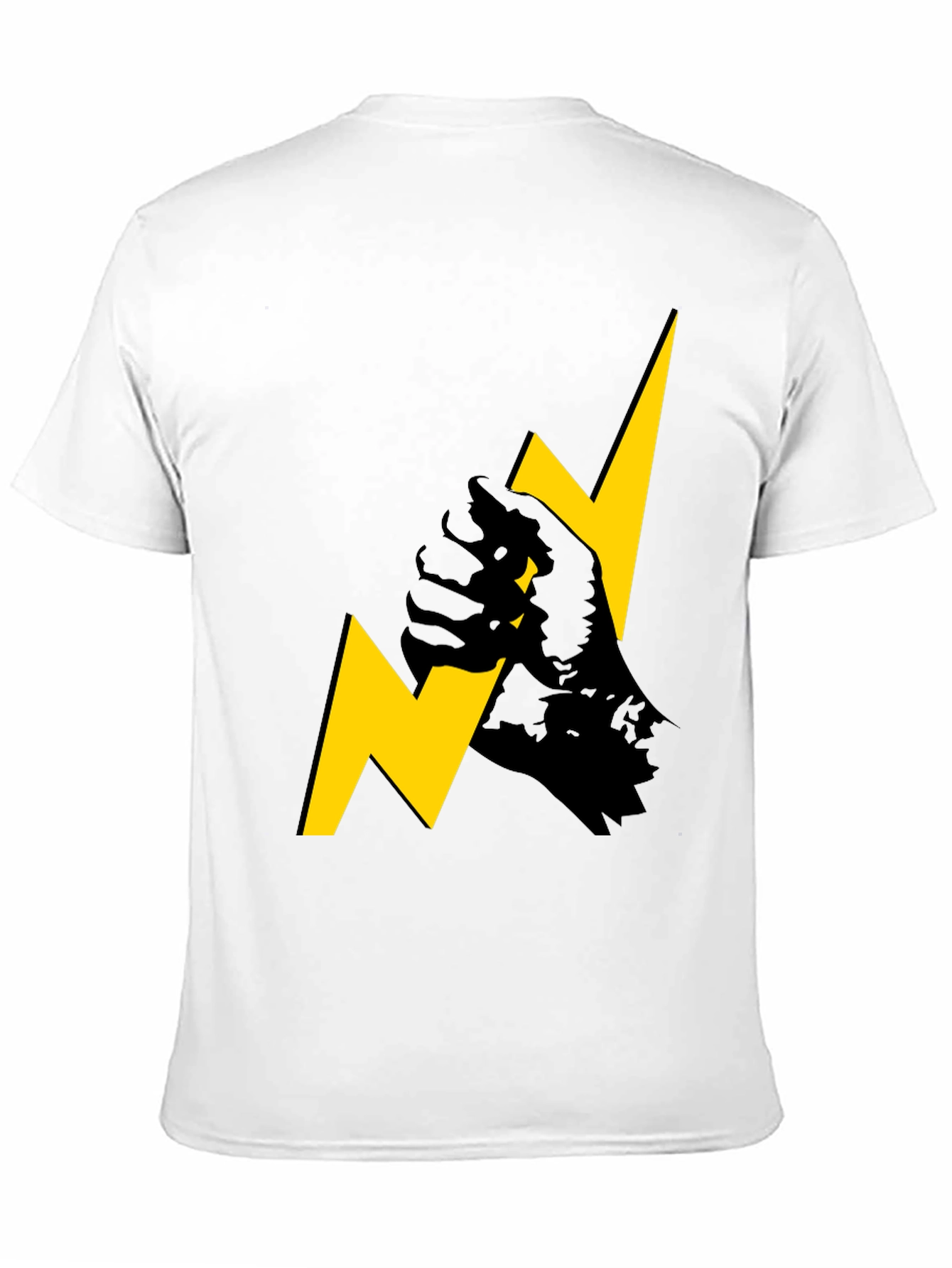 ⚡️ Bold Lightning Bolt Fist Graphic Tee - Black