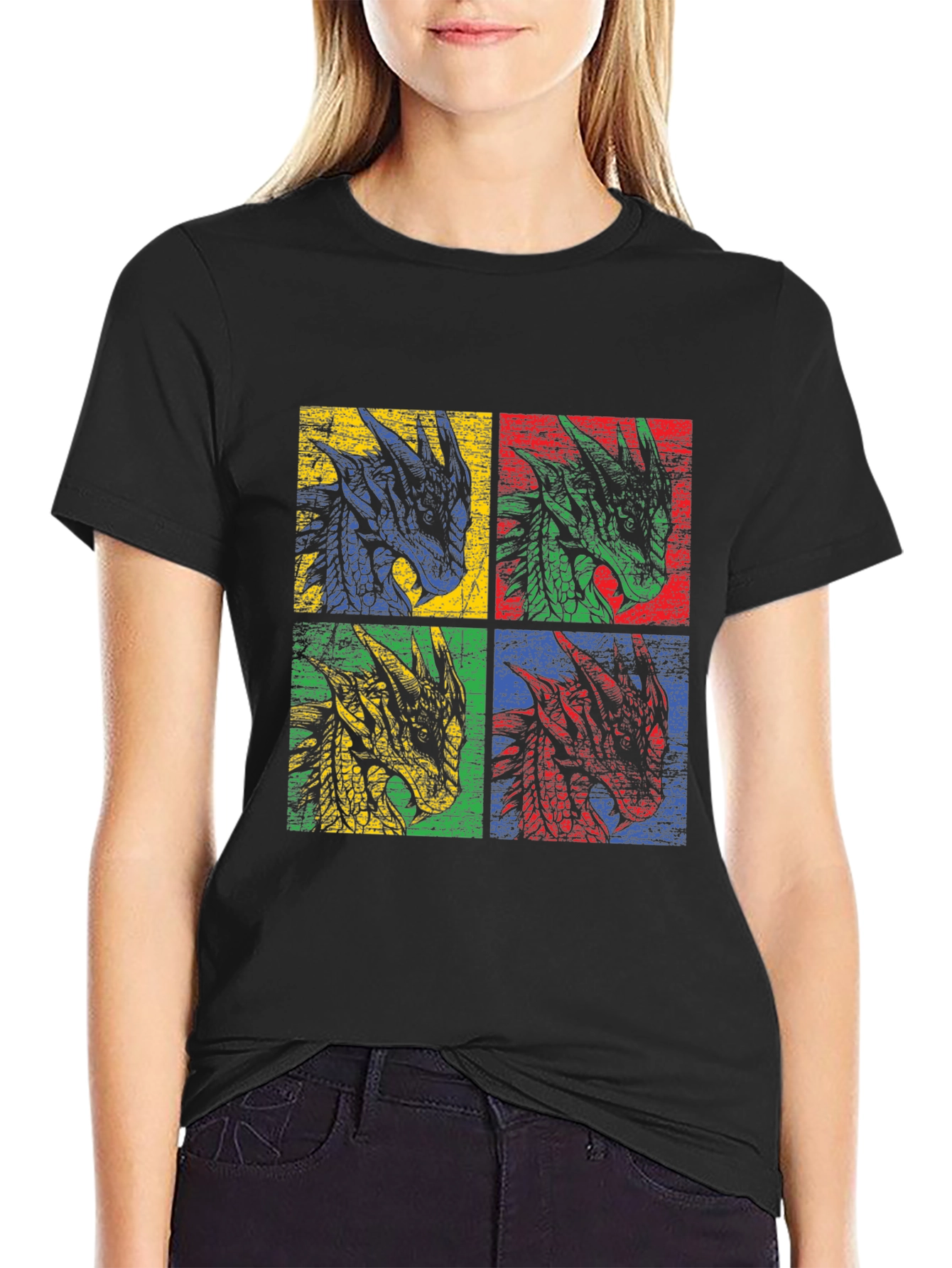 Dragon Head T-Shirt - Pop Art Graphic Tee