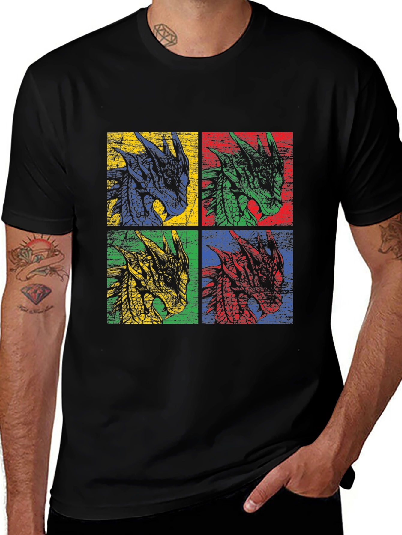 Dragon Head T-Shirt - Pop Art Graphic Tee