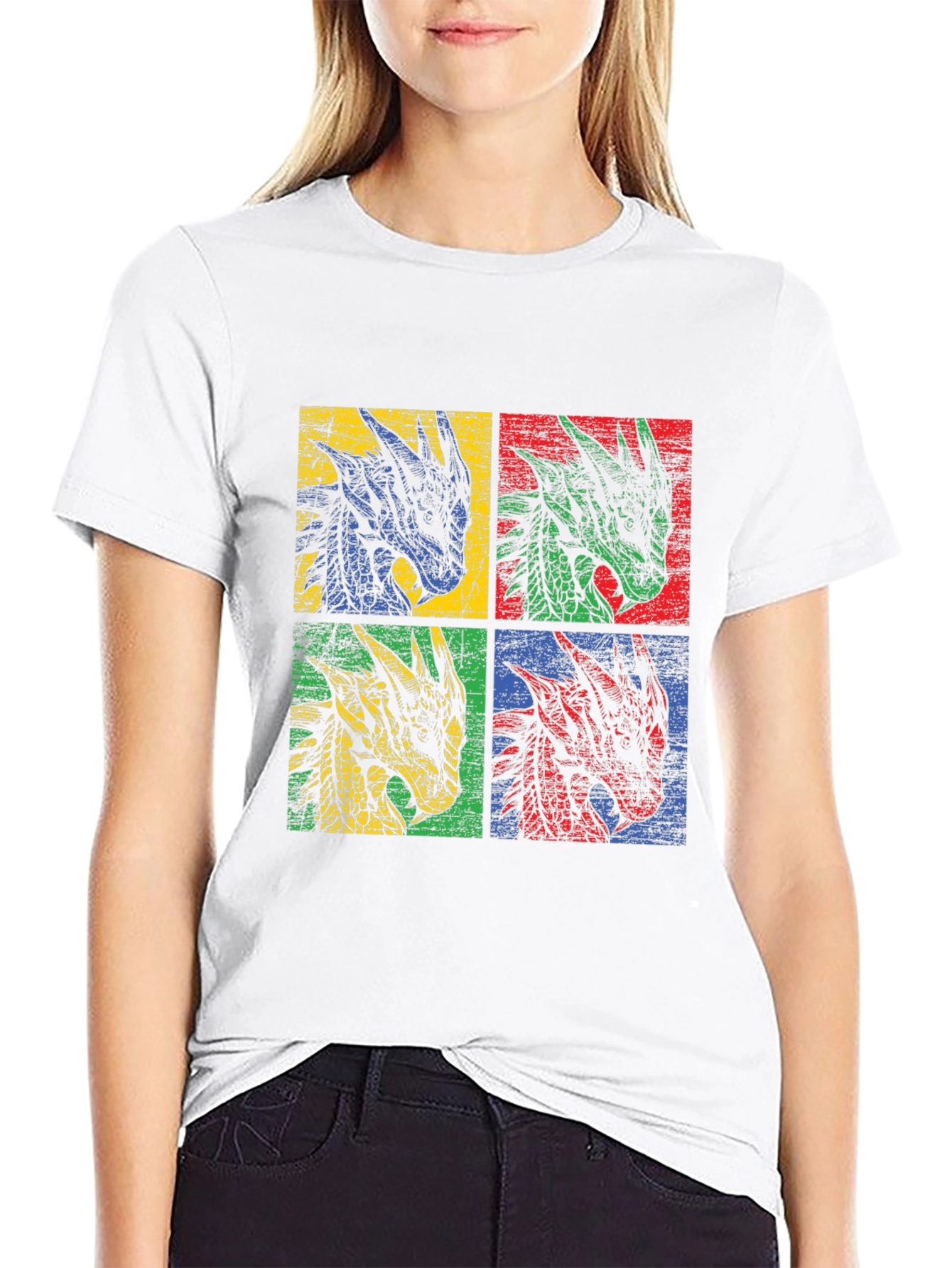 Dragon Head T-Shirt - Pop Art Graphic Tee