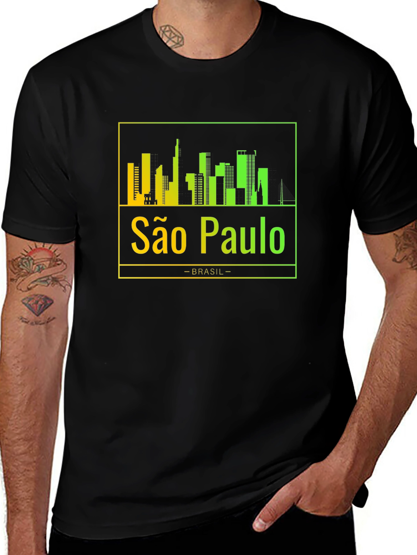 São Paulo Skyline T-Shirt - Brazil Cityscape Tee