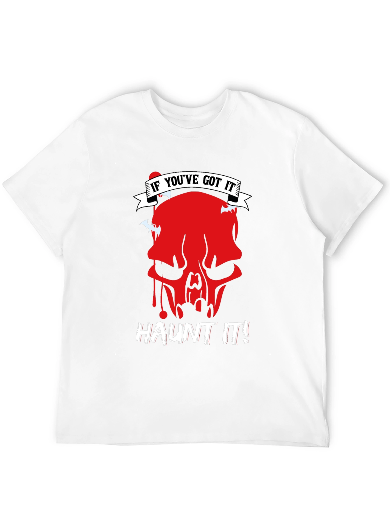 Haunt It Graphic Tee - Skull Halloween Shirt
