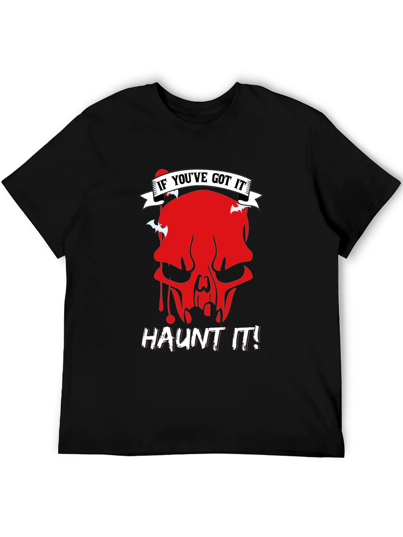 Haunt It Graphic Tee - Skull Halloween Shirt