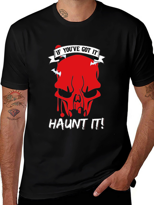 Haunt It Graphic Tee - Skull Halloween Shirt