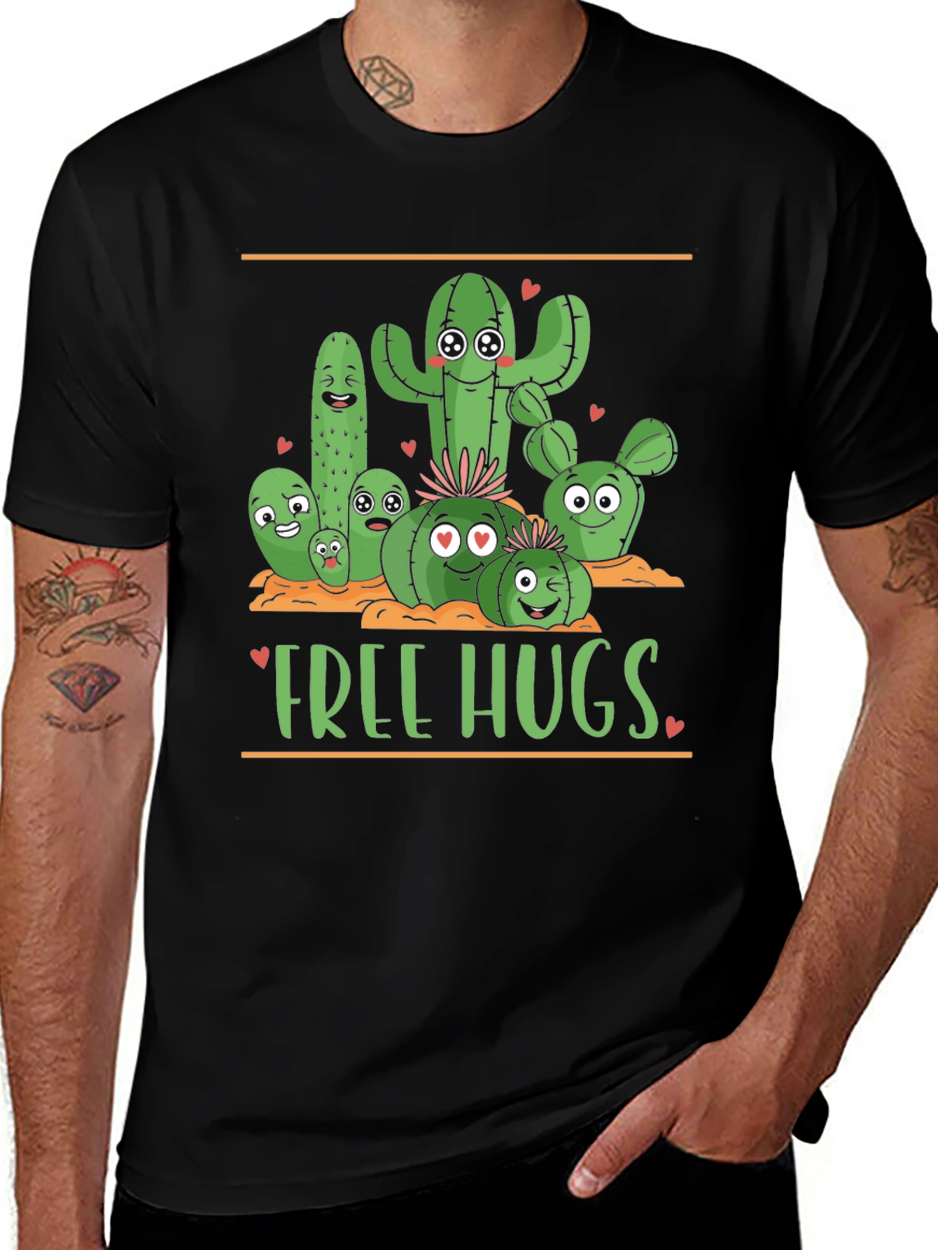 Cactus Free Hugs Graphic T-Shirt