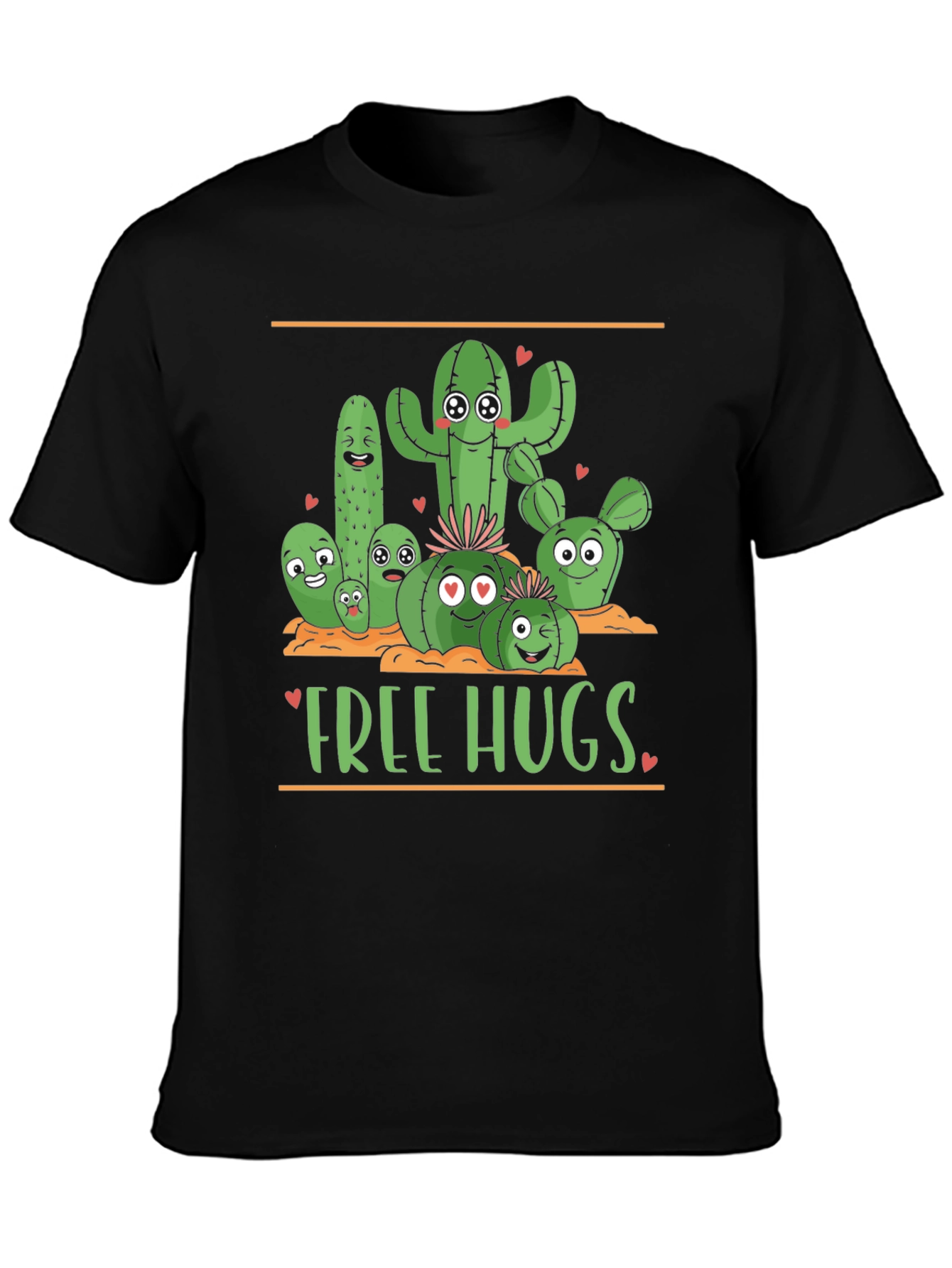 Cactus Free Hugs Graphic T-Shirt