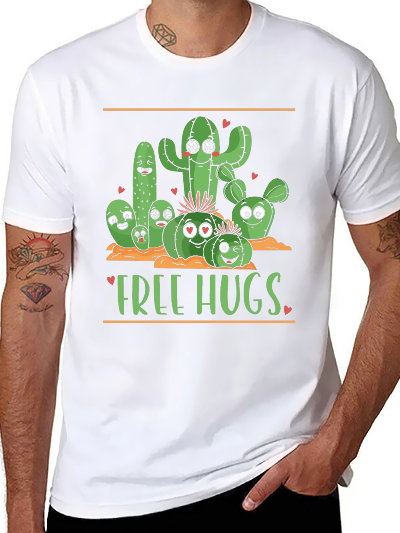 Cactus Free Hugs Graphic T-Shirt