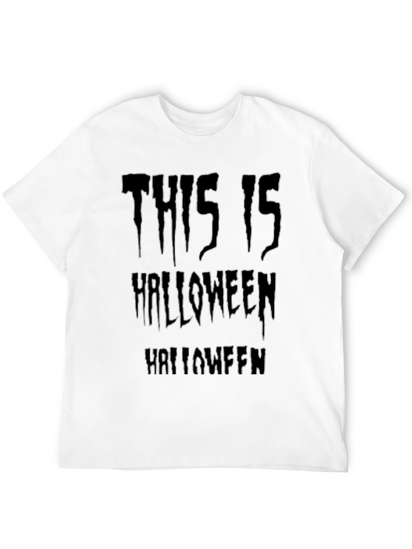 This is Halloween Graphic Print Crew Neck T-Shirt