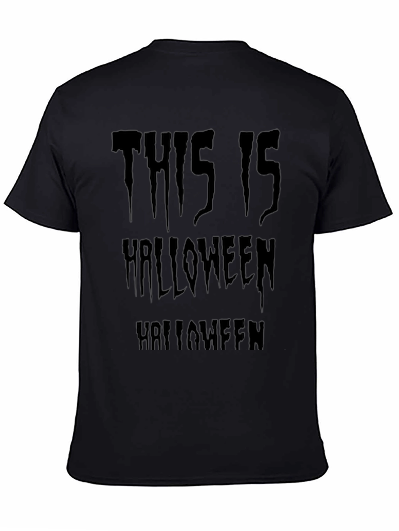 This is Halloween Graphic Print Crew Neck T-Shirt