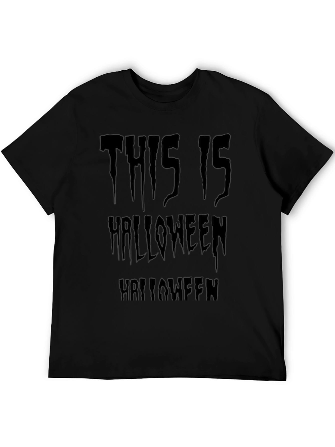 This is Halloween Graphic Print Crew Neck T-Shirt
