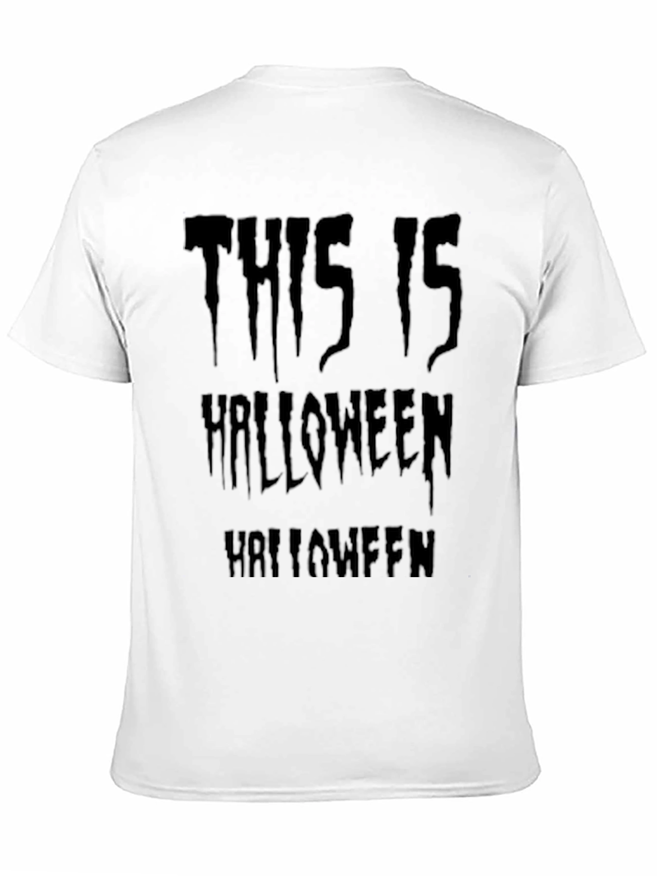 This is Halloween Graphic Print Crew Neck T-Shirt
