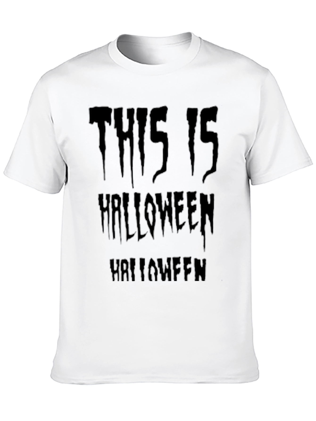 This is Halloween Graphic Print Crew Neck T-Shirt