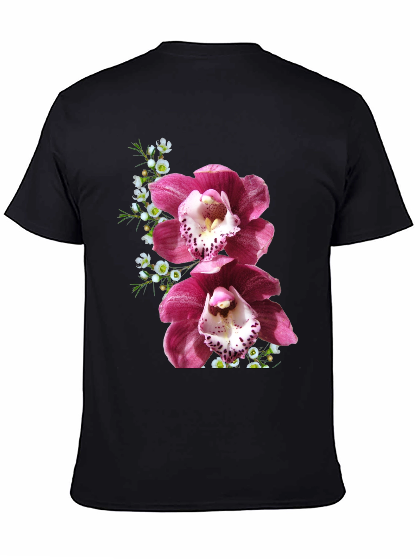 Floral Print T-Shirt - Orchid Design