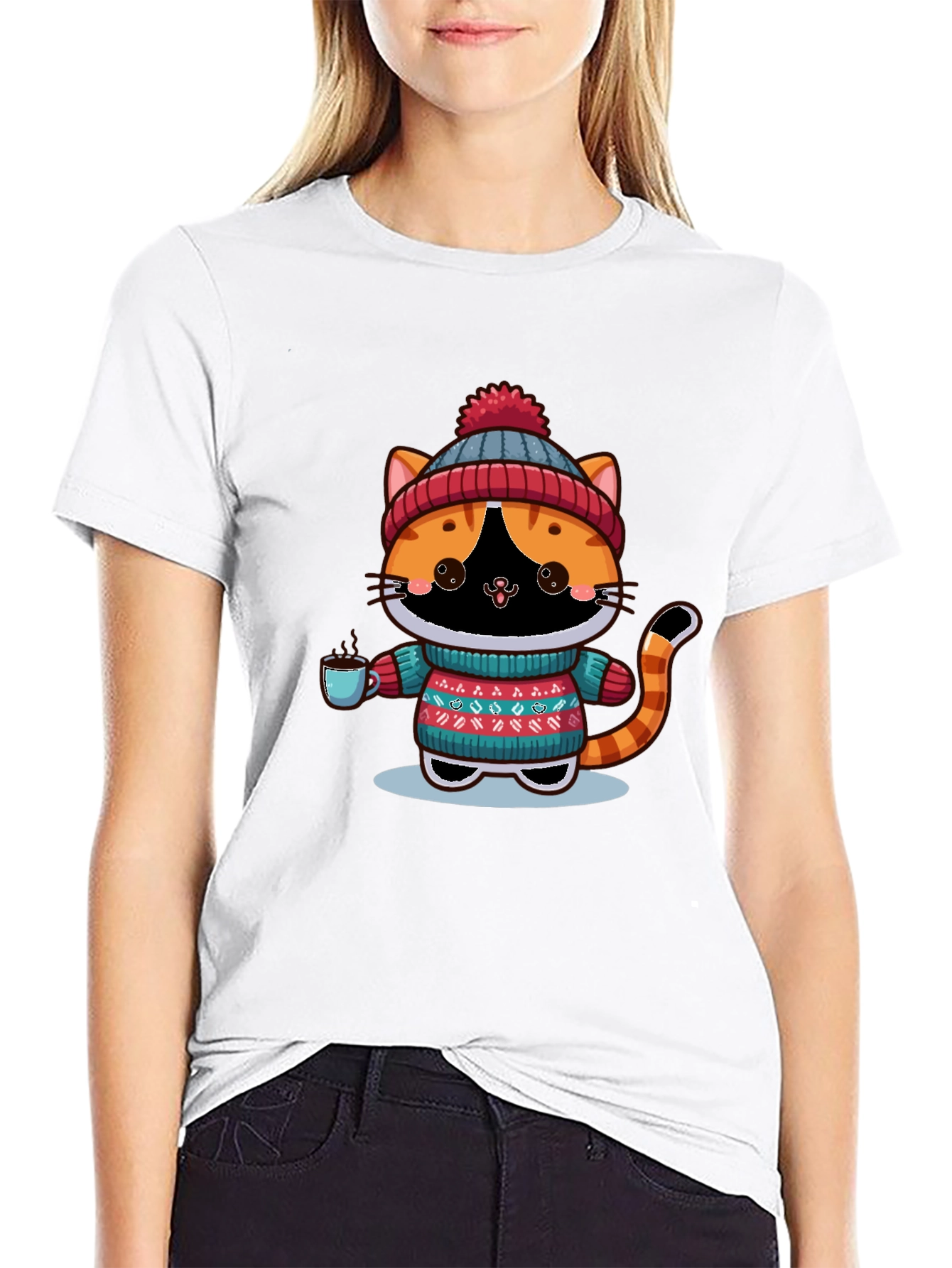Cozy Winter Cat T-Shirt