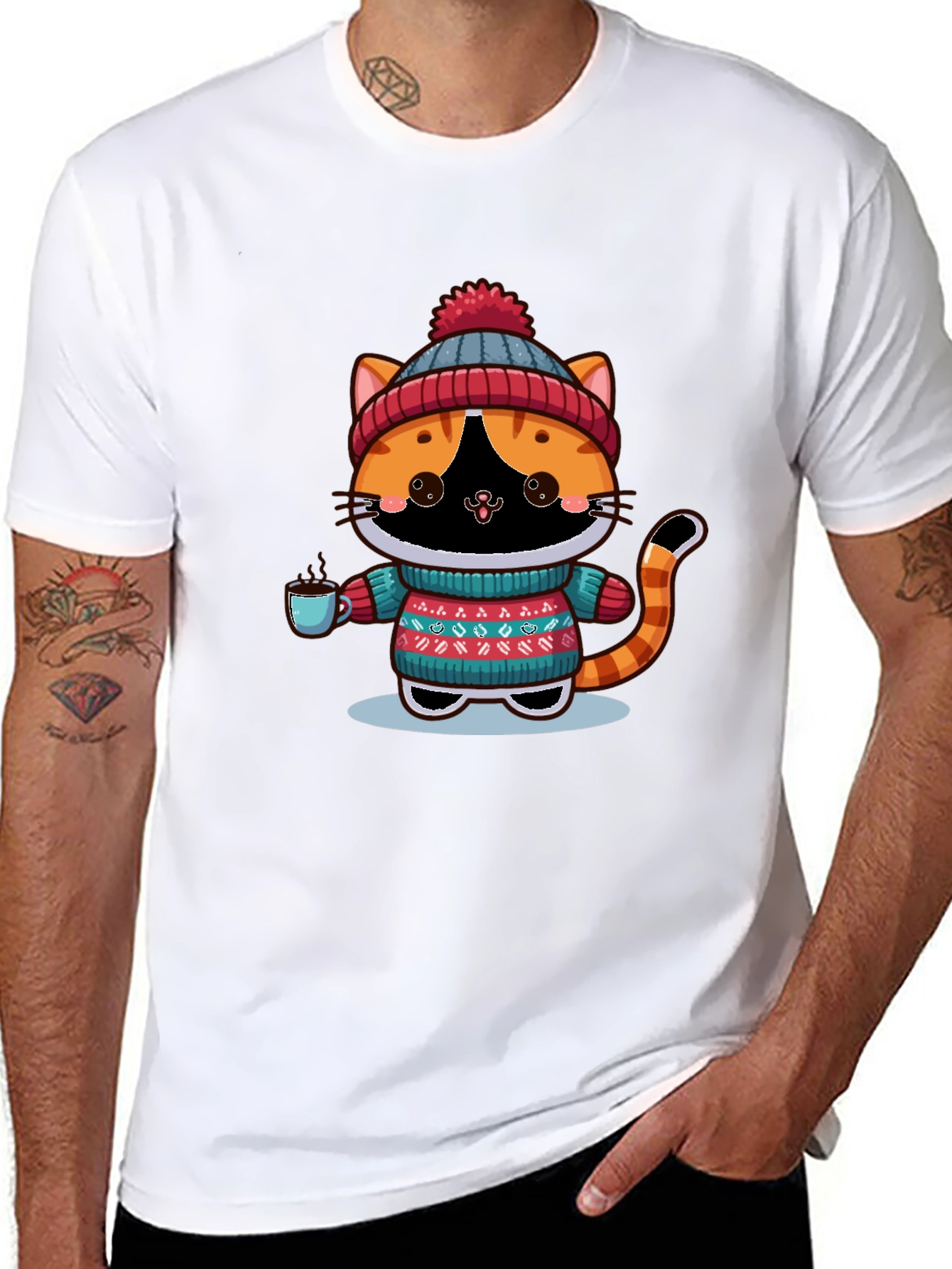 Cozy Winter Cat T-Shirt