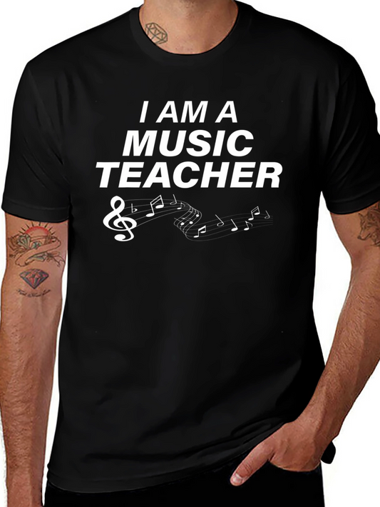 Music Teacher Graphic T-Shirt - Soft Cotton Blend