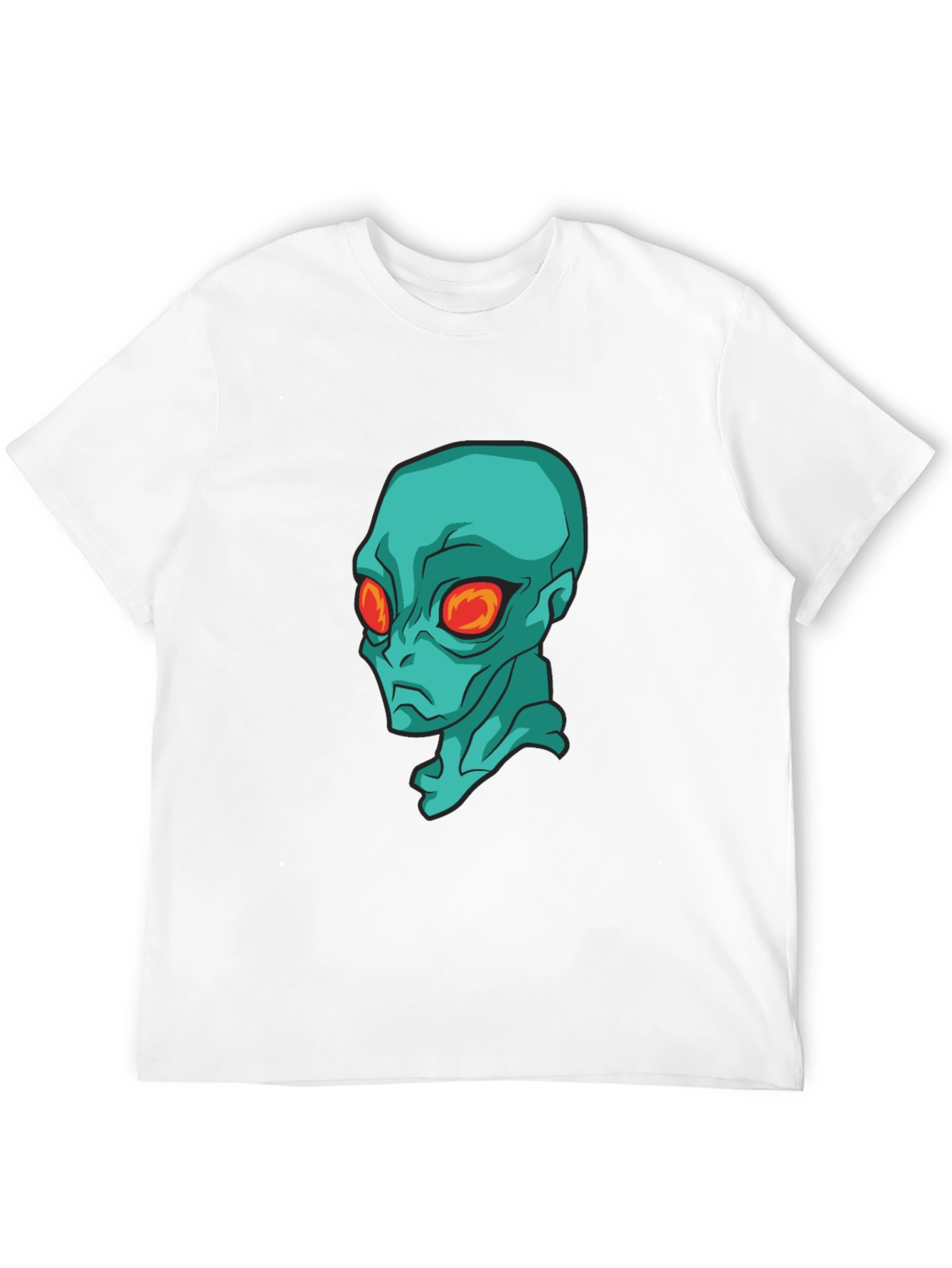 Alien Head Graphic Black T-Shirt - Sci-Fi Style