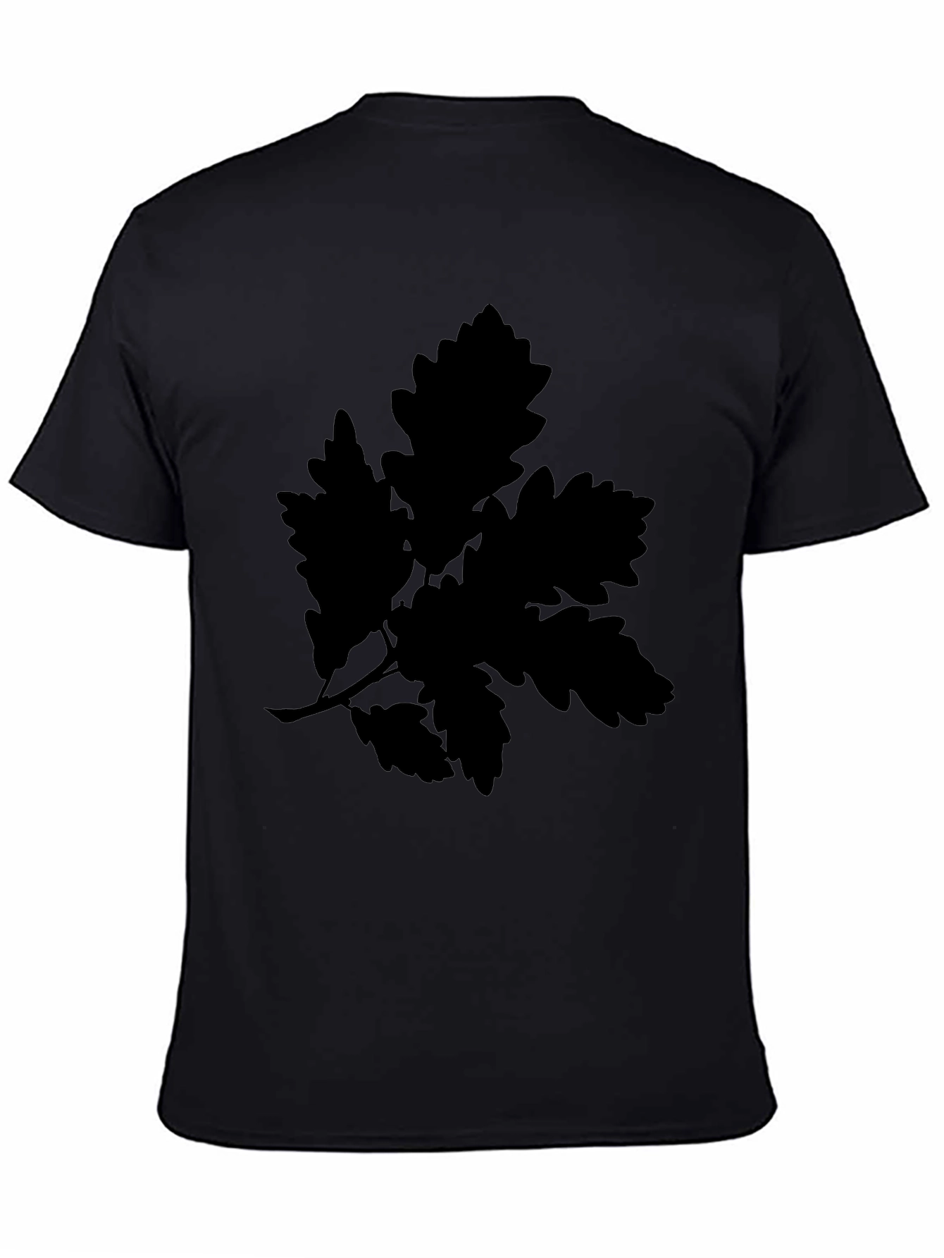 Leaf Silhouette Black T-Shirt