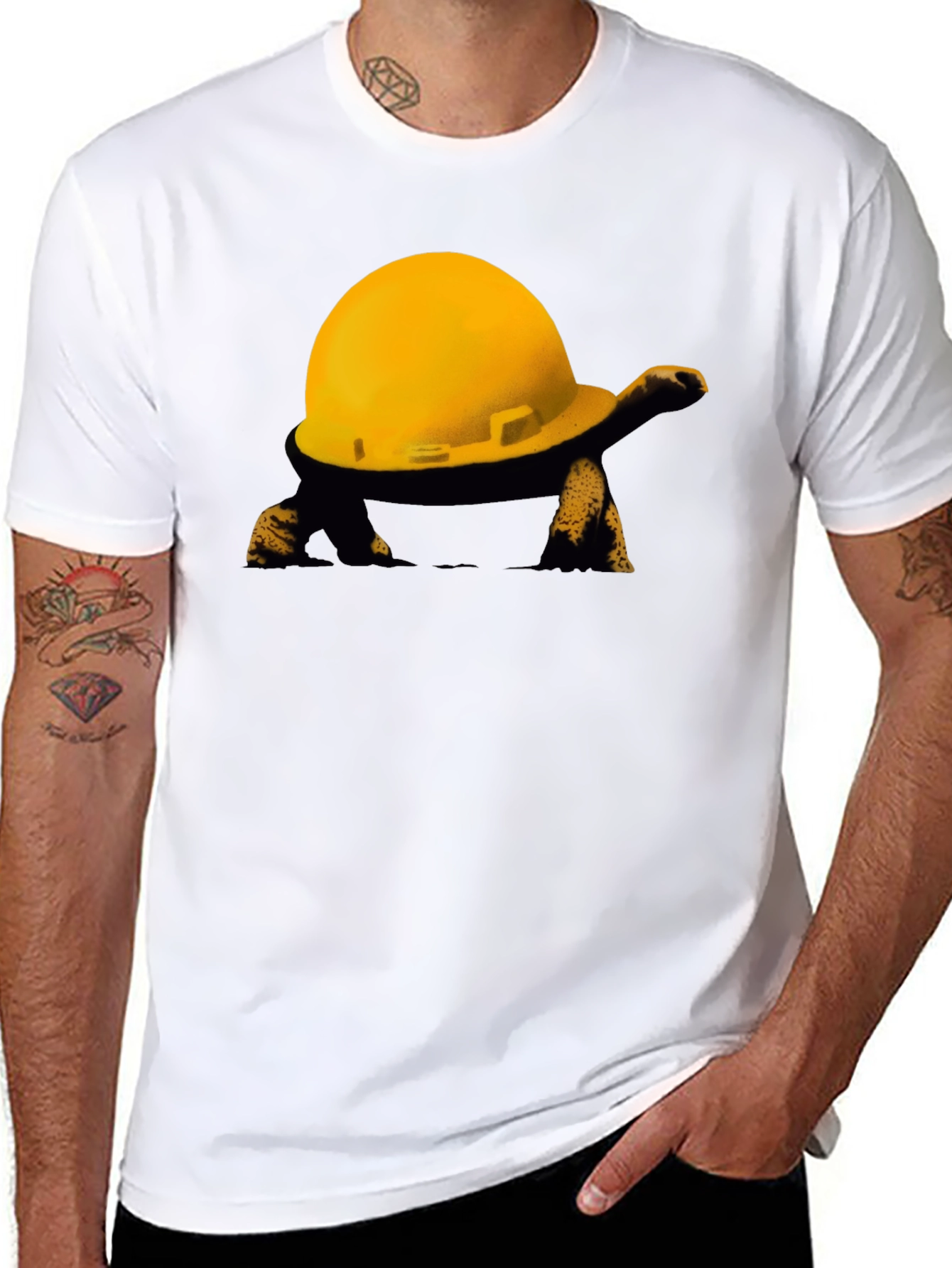 Construction Turtle T-Shirt - Funny Hard Hat Tee