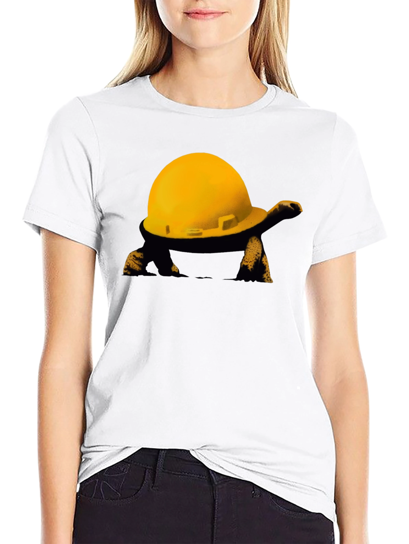 Construction Turtle T-Shirt - Funny Hard Hat Tee