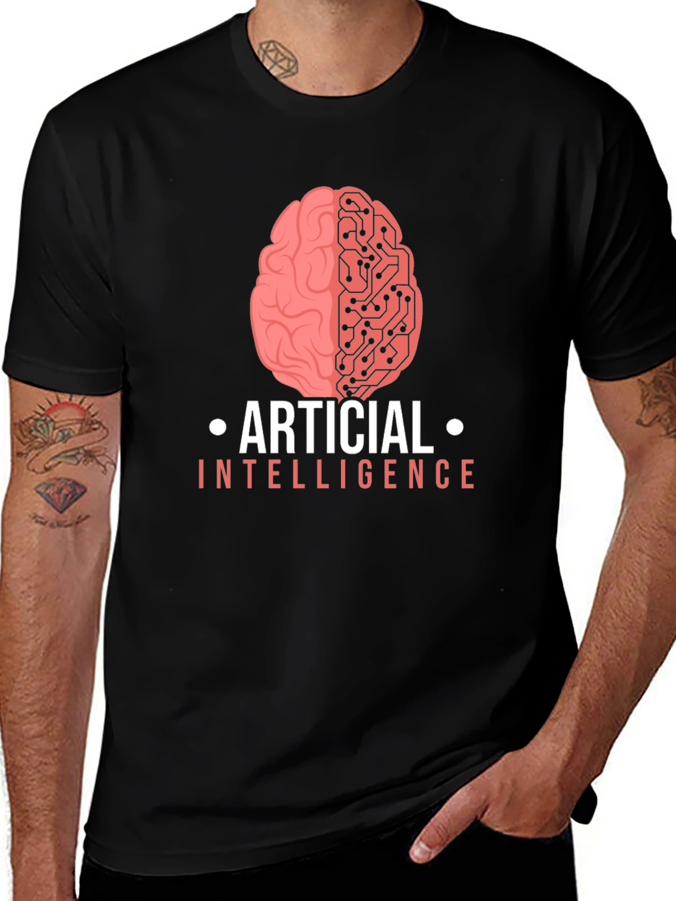 Artificial Intelligence Brain Graphic T-Shirt