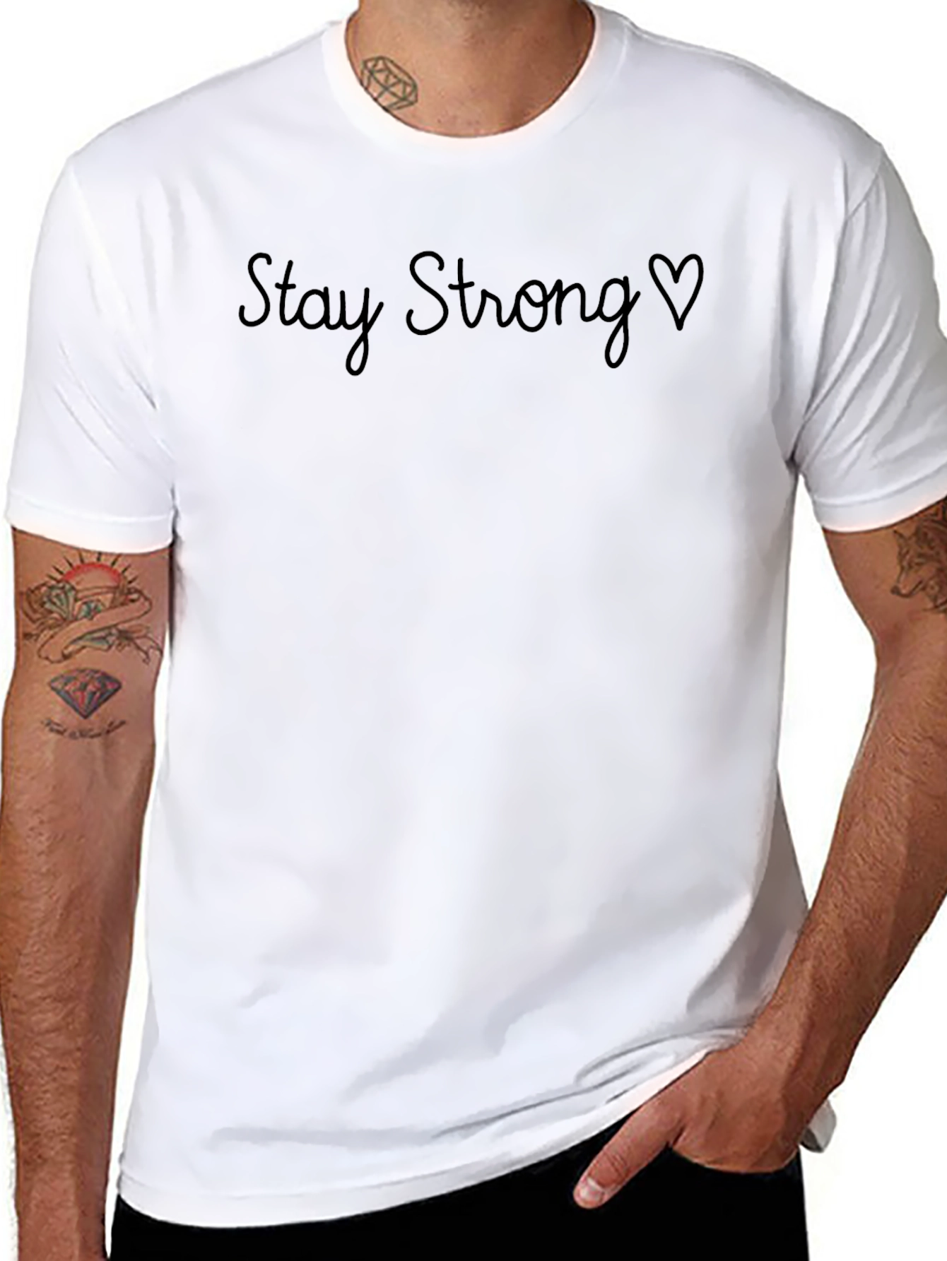 Stay Strong Graphic Tee - Trendy Comfort