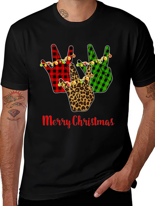 Merry Christmas Peace Sign T-Shirt