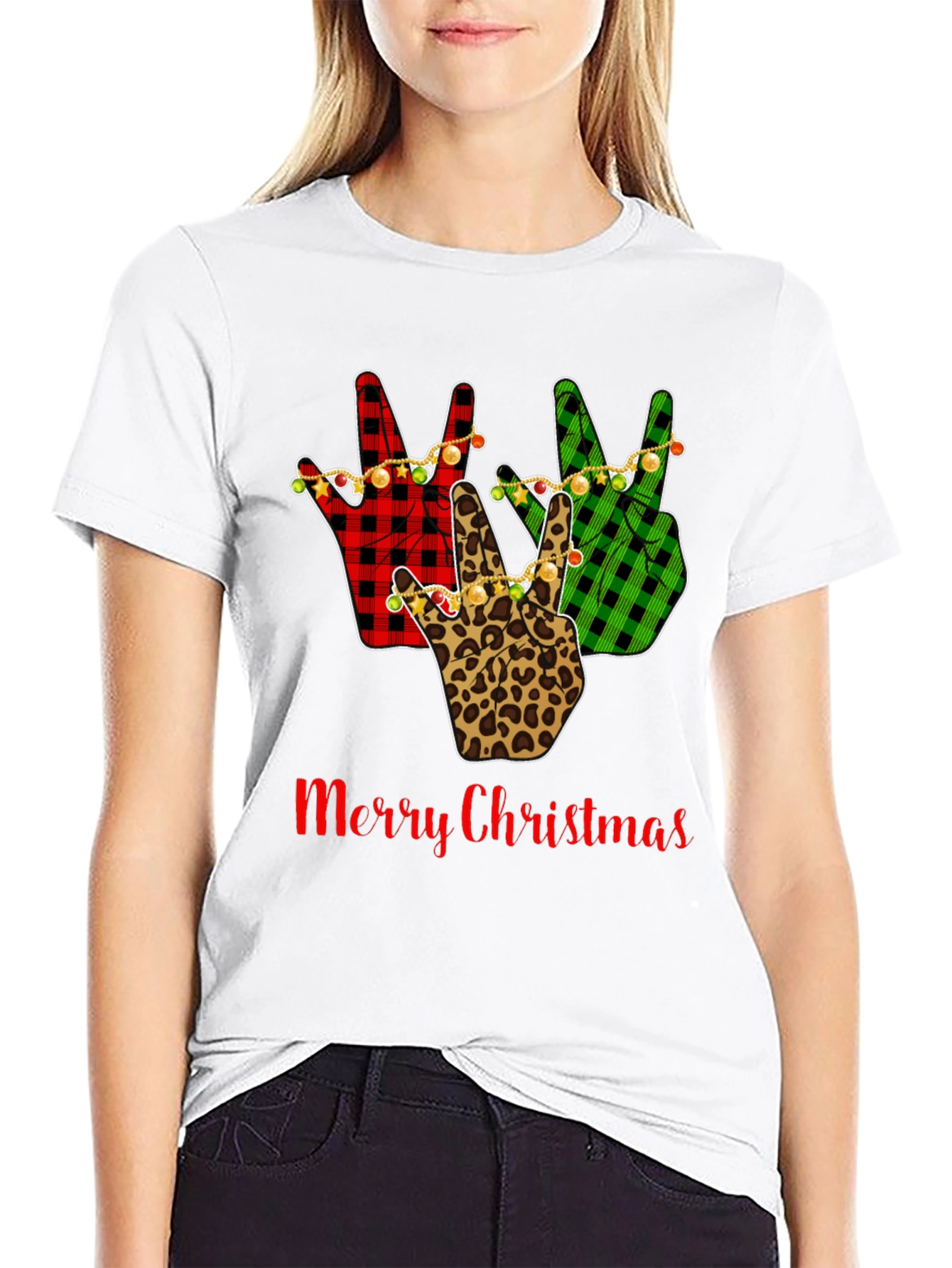Merry Christmas Peace Sign T-Shirt