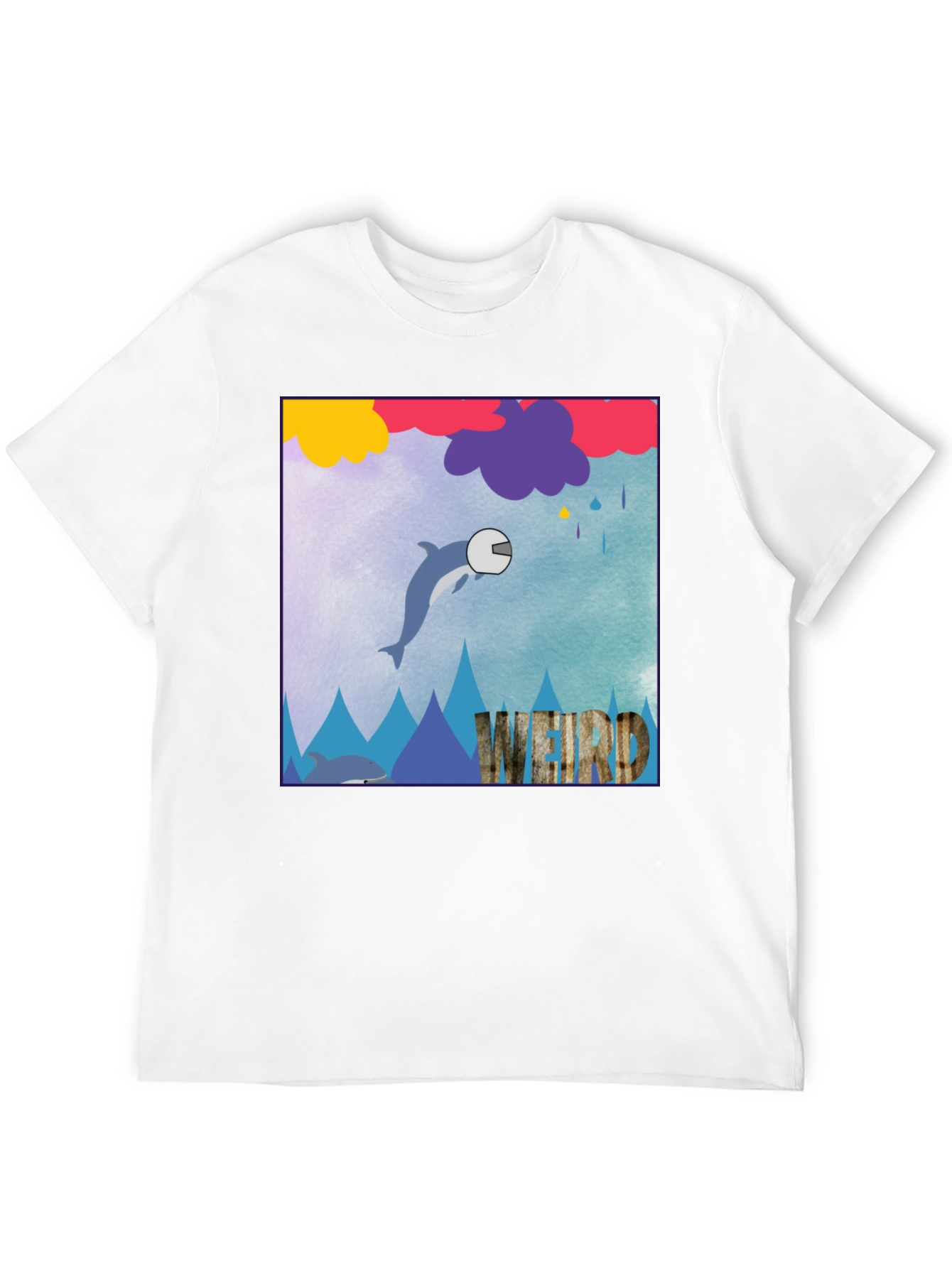 Weird Dolphin Helmet T-Shirt
