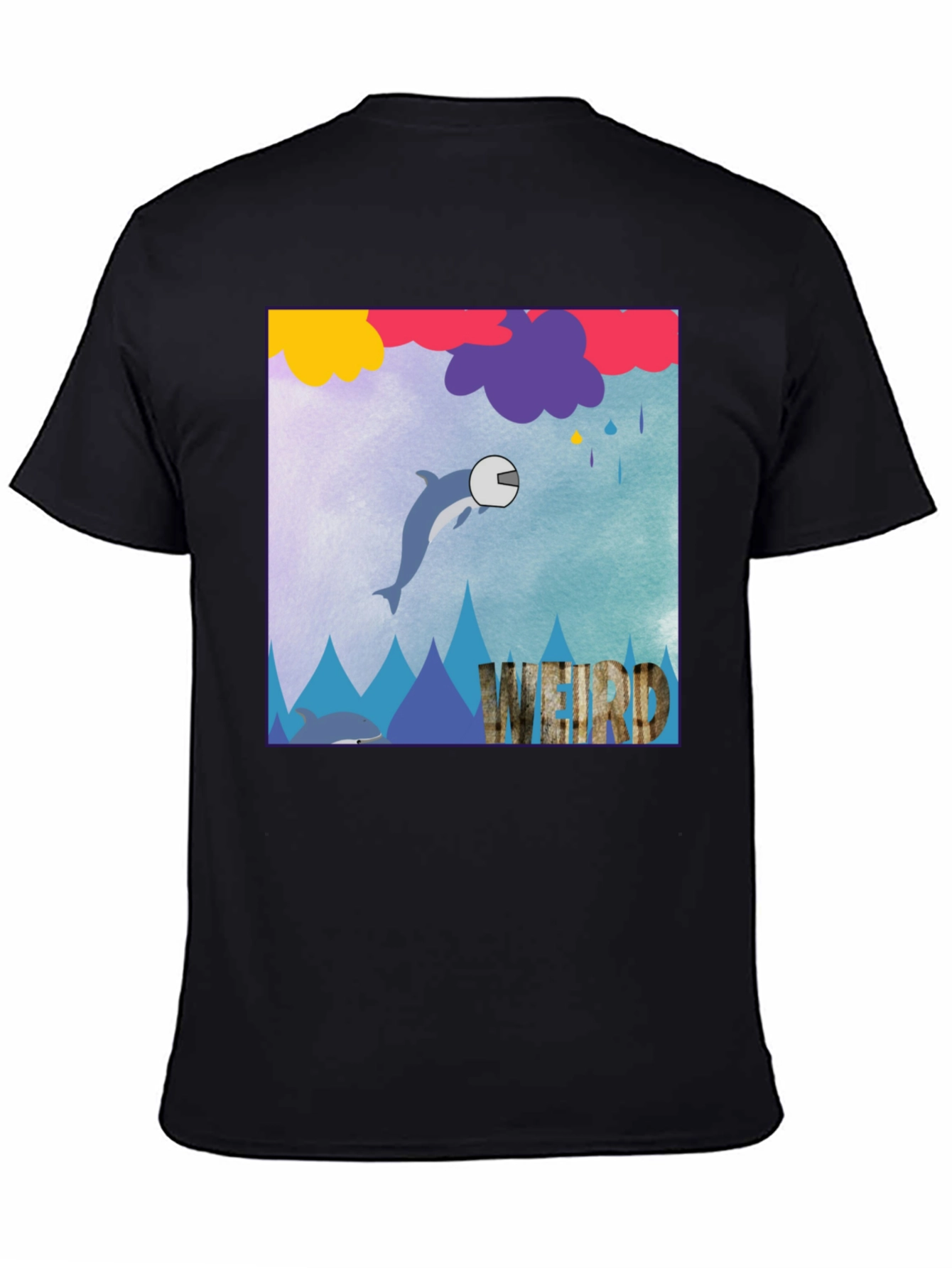 Weird Dolphin Helmet T-Shirt