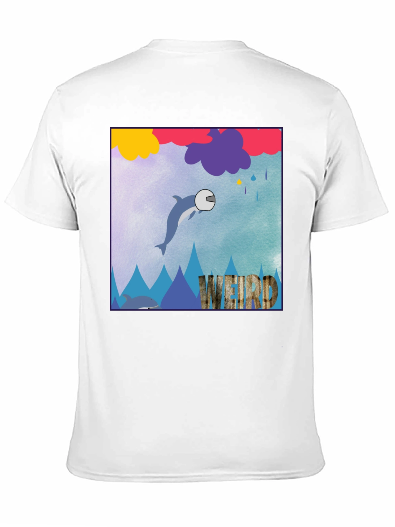 Weird Dolphin Helmet T-Shirt