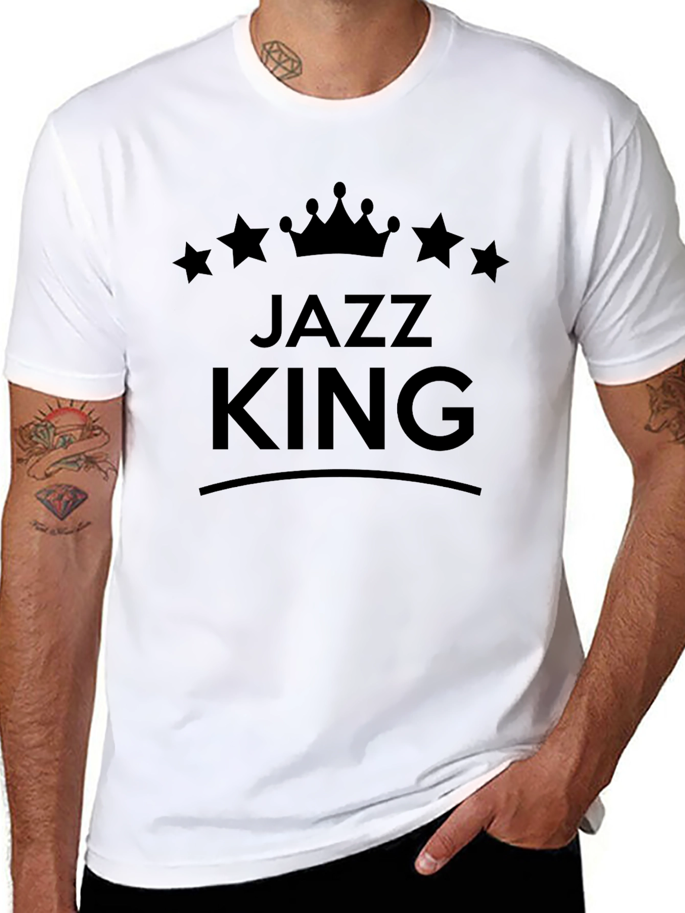 Jazz King Black Graphic Tee