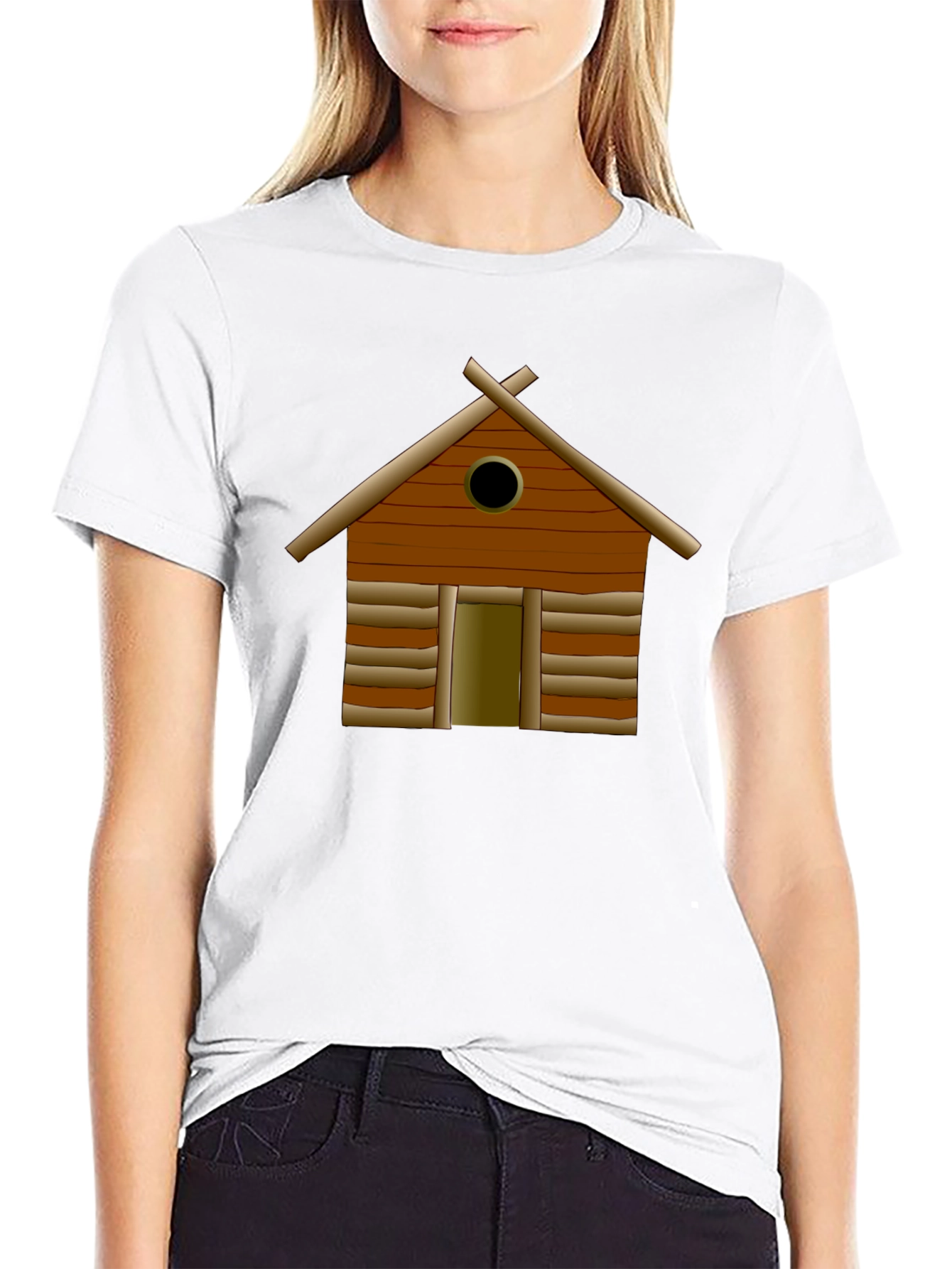 Log Cabin Graphic Tee - Classic Black