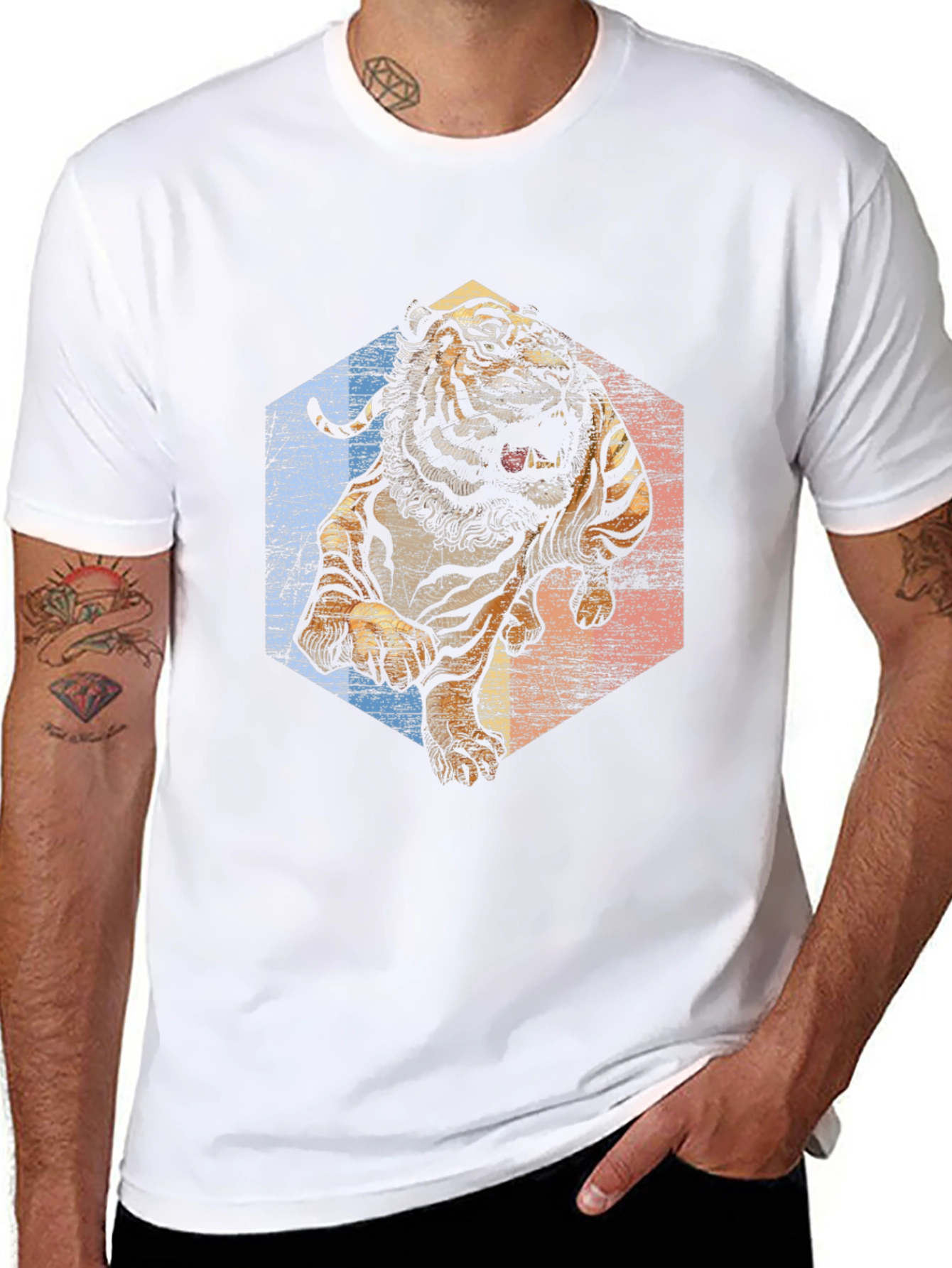 Tiger Graphic Tee - Retro Style