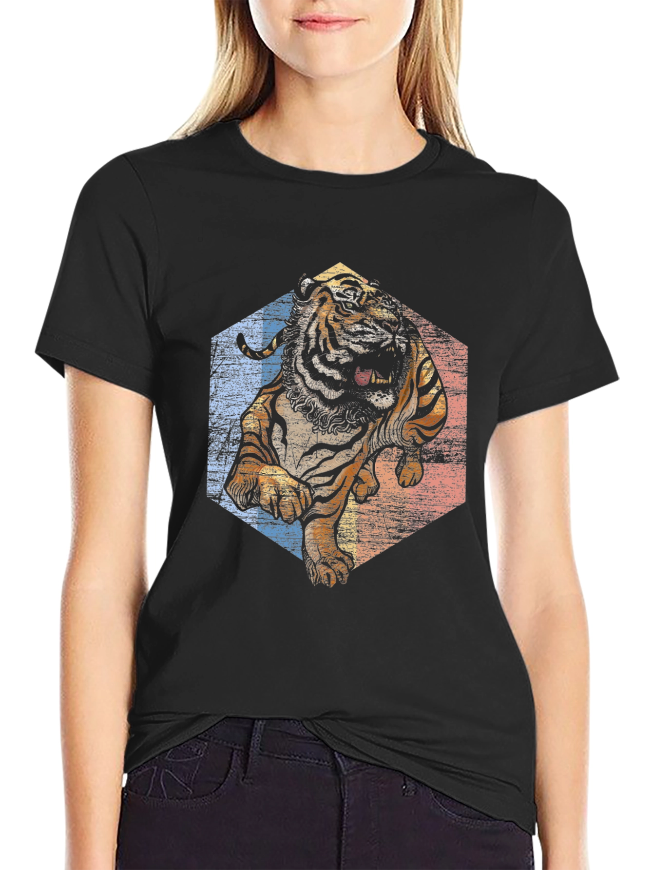 Tiger Graphic Tee - Retro Style
