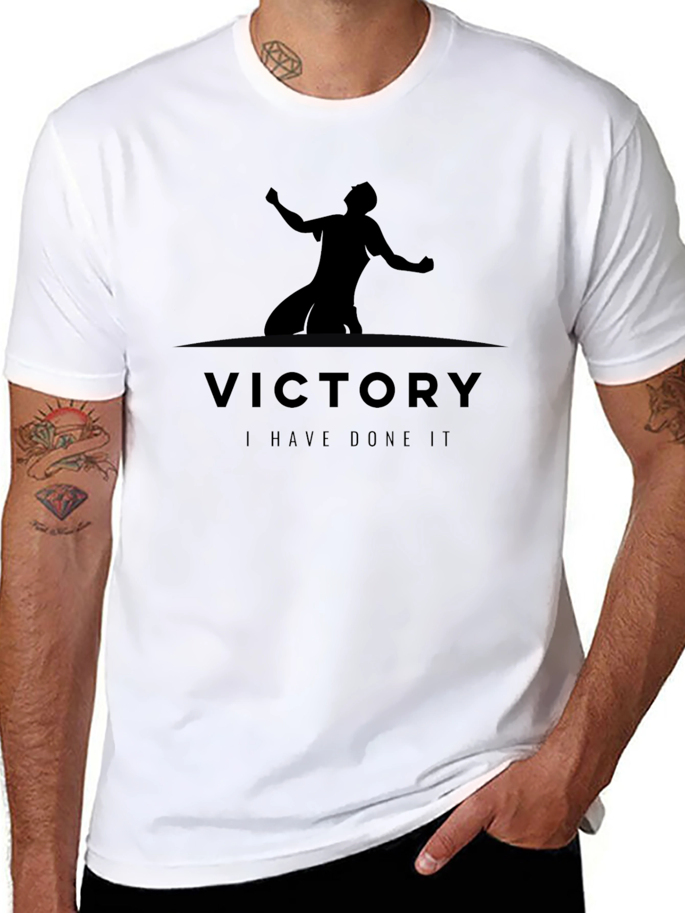 Victory Achieved Graphic T-Shirt - Black