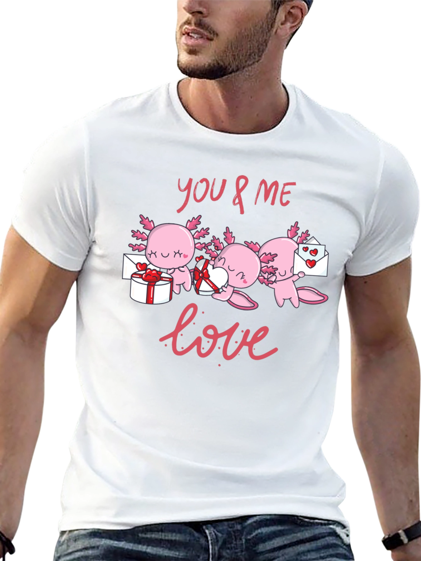 Axolotl Love T-Shirt - Valentines Day Cute