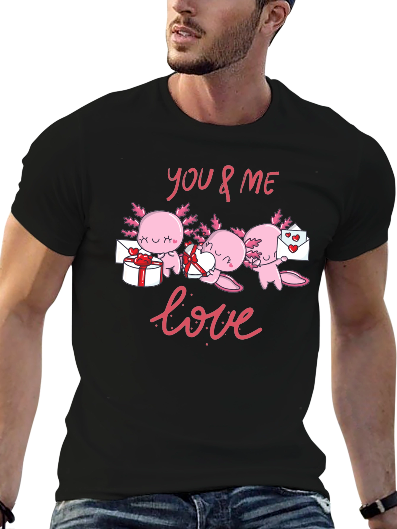 Axolotl Love T-Shirt - Valentines Day Cute