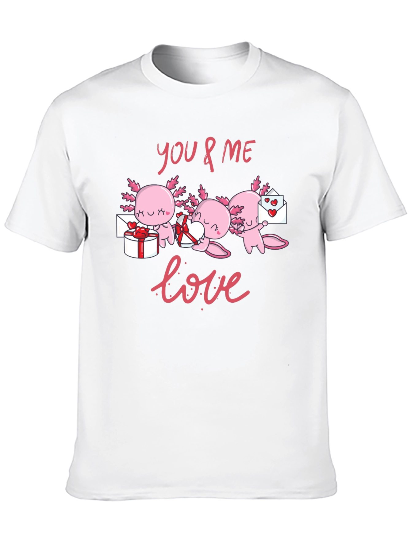 Axolotl Love T-Shirt - Valentines Day Cute