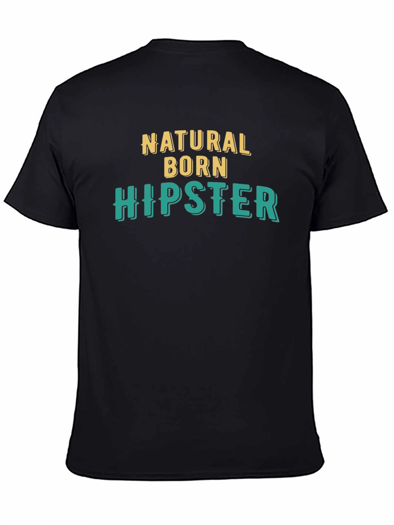 Natural Born Hipster Black Graphic Tee