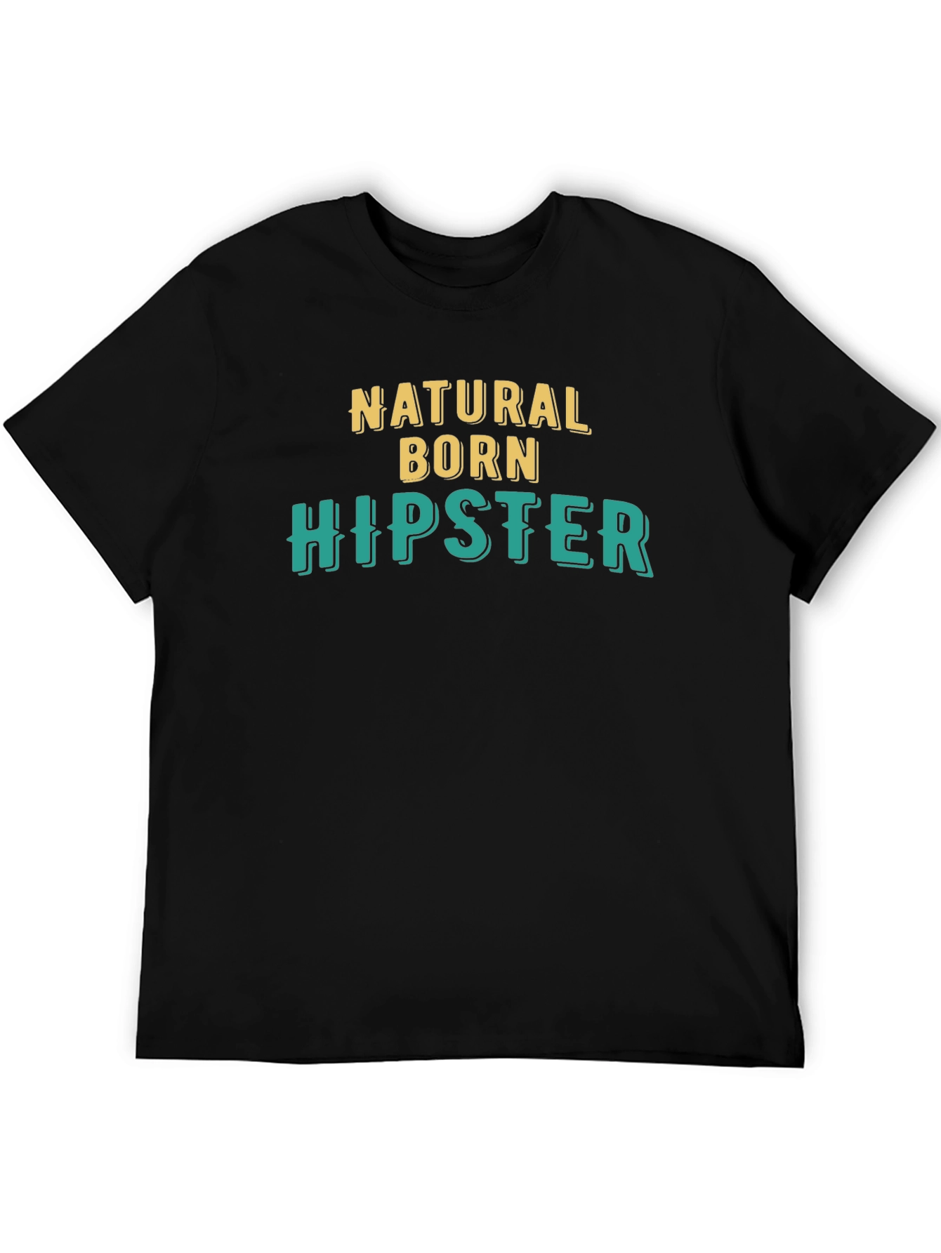 Natural Born Hipster Black Graphic Tee