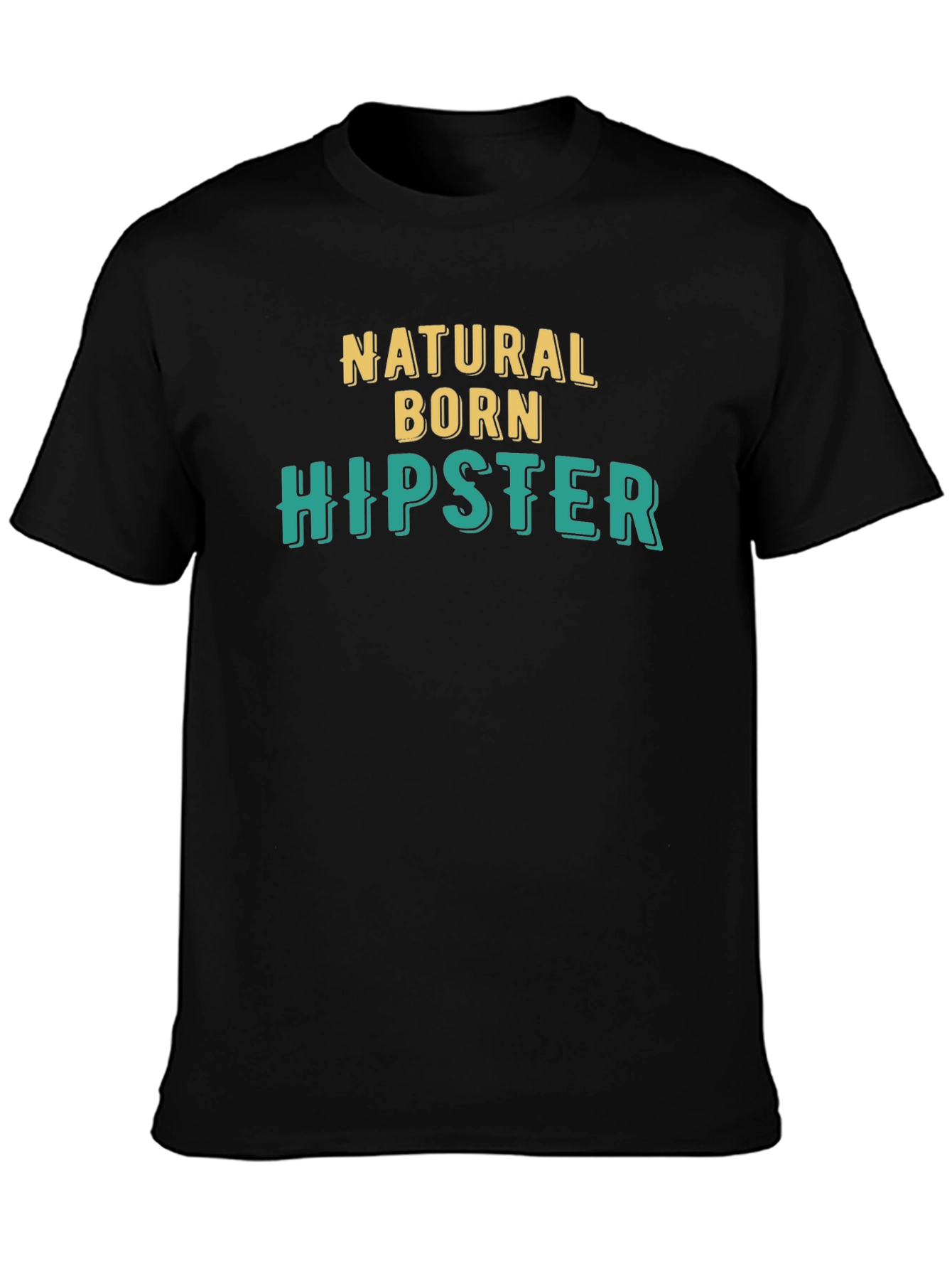 Natural Born Hipster Black Graphic Tee