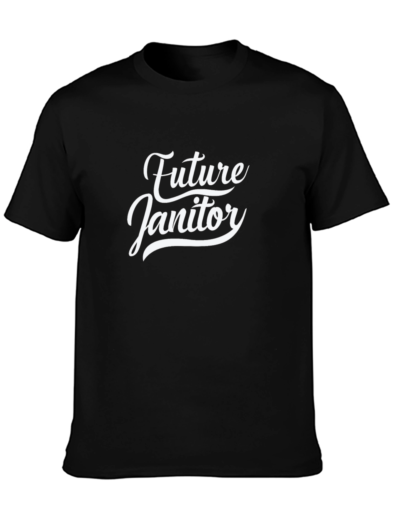 Future Janitor T-Shirt - Black Crew Neck Tee
