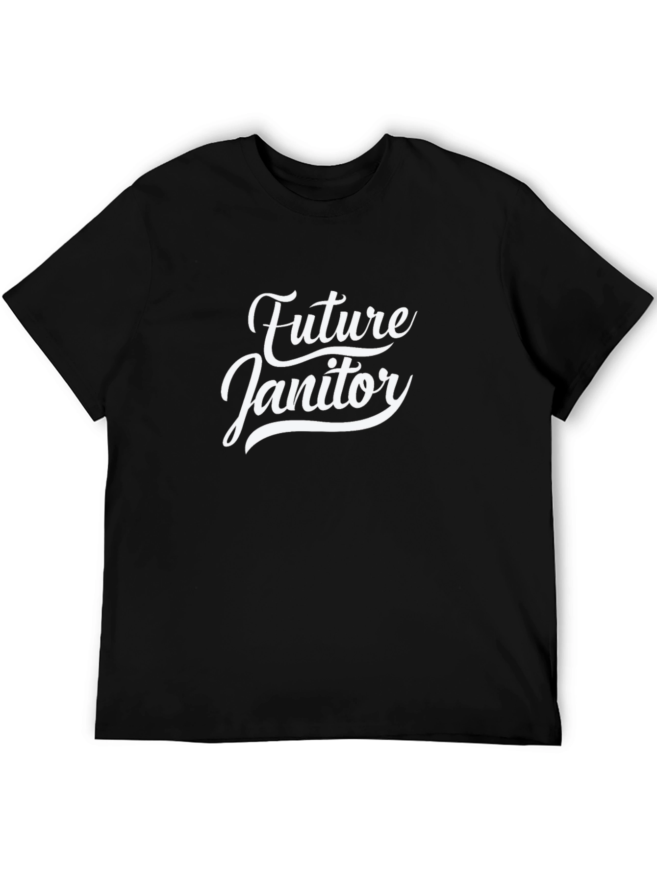 Future Janitor T-Shirt - Black Crew Neck Tee