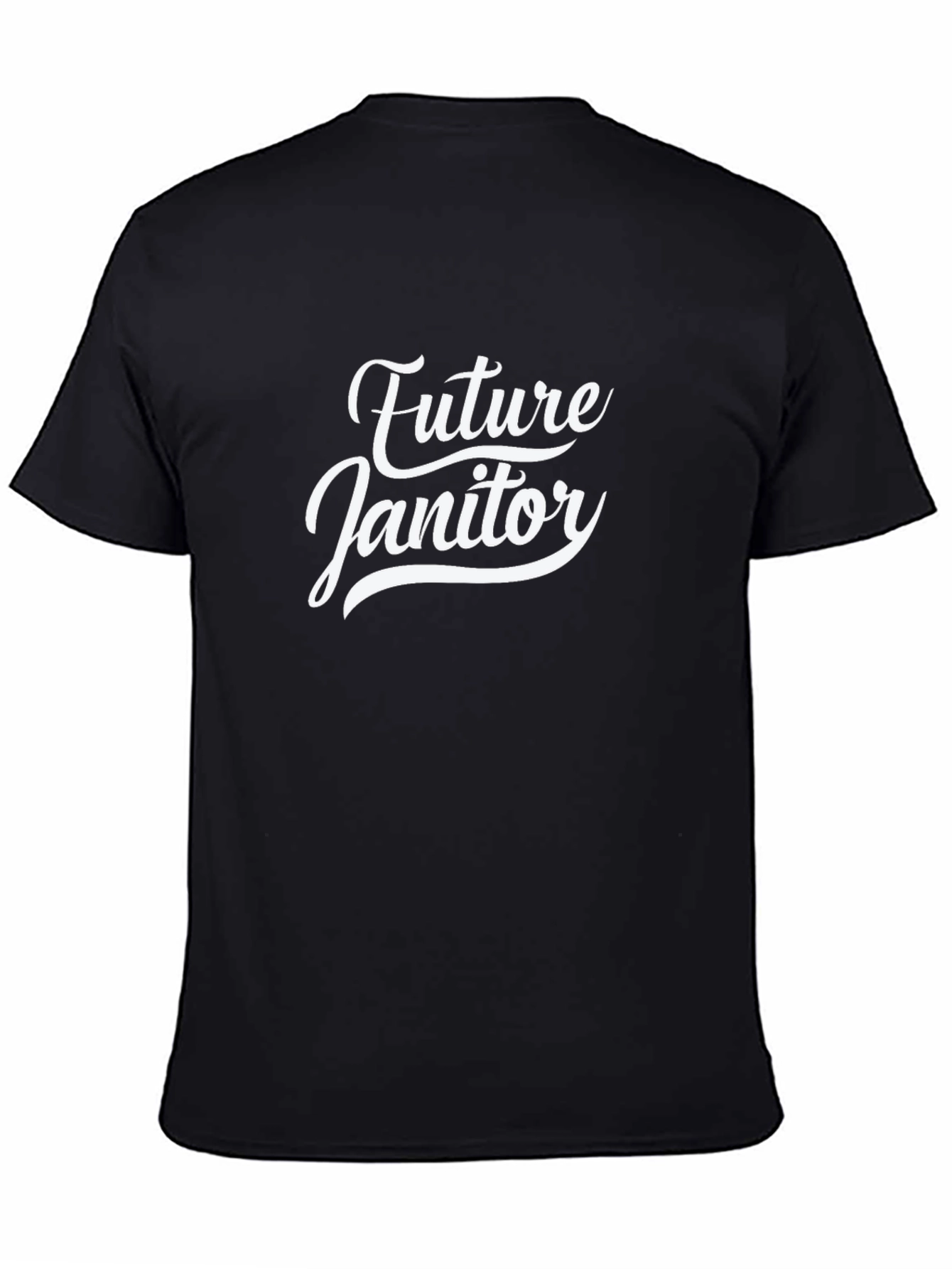 Future Janitor T-Shirt - Black Crew Neck Tee